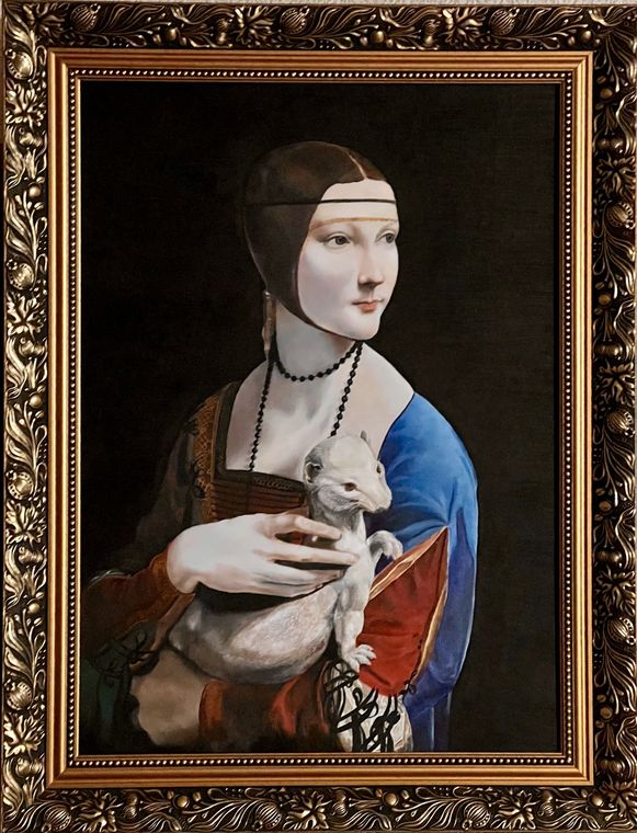 Dame à l’hermine, Reproduction classique